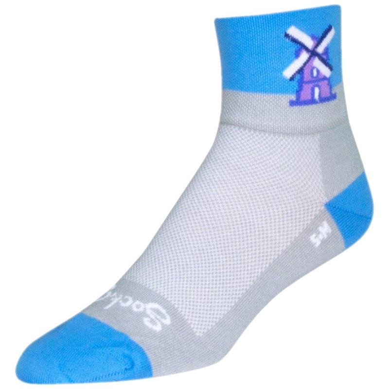 SockGuy Classic Windmills Socks – 3″ White Small/Medium