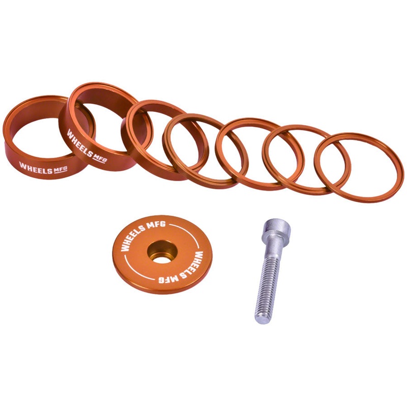 Wheels Manufacturing Essential StackRight Headset Spacer Kit – Orange