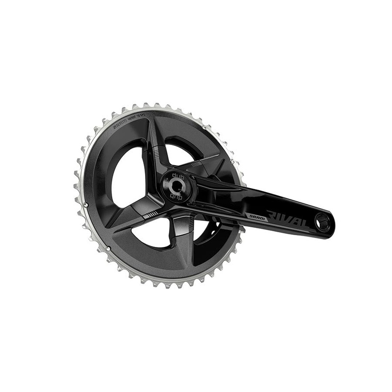 SRAM Rival AXS Crankset – 160mm 12-Speed 48/35t 107 BCD DUB Spindle Interface BLK D1