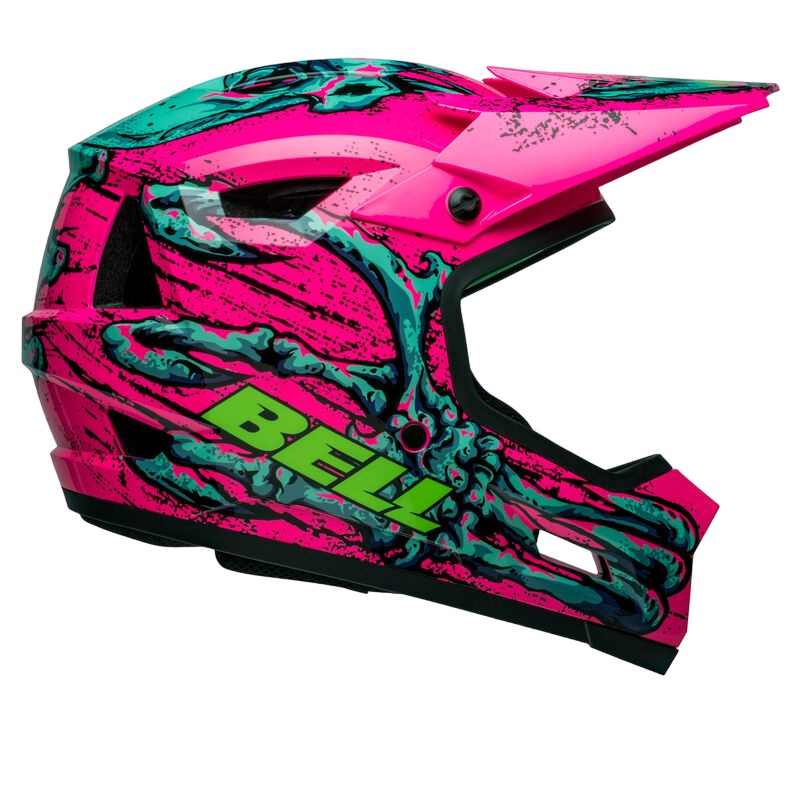 Bell Sanction 2 DLX MIPS Full Face Helmet – Bonehead – Gloss Pink-Turquoise