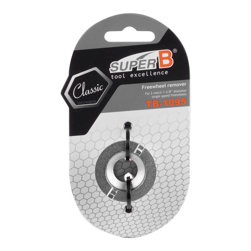 Super-B TB-1095 Single speed freewheel removal tool 2 notch Fits 24 mm wrench