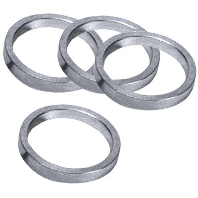 Uc H/Set Spacer,1-1/8X5Mm,Blk 6061 Alum,10 Per Bag Aluminum Headset Spacers Ultracycle Headsets