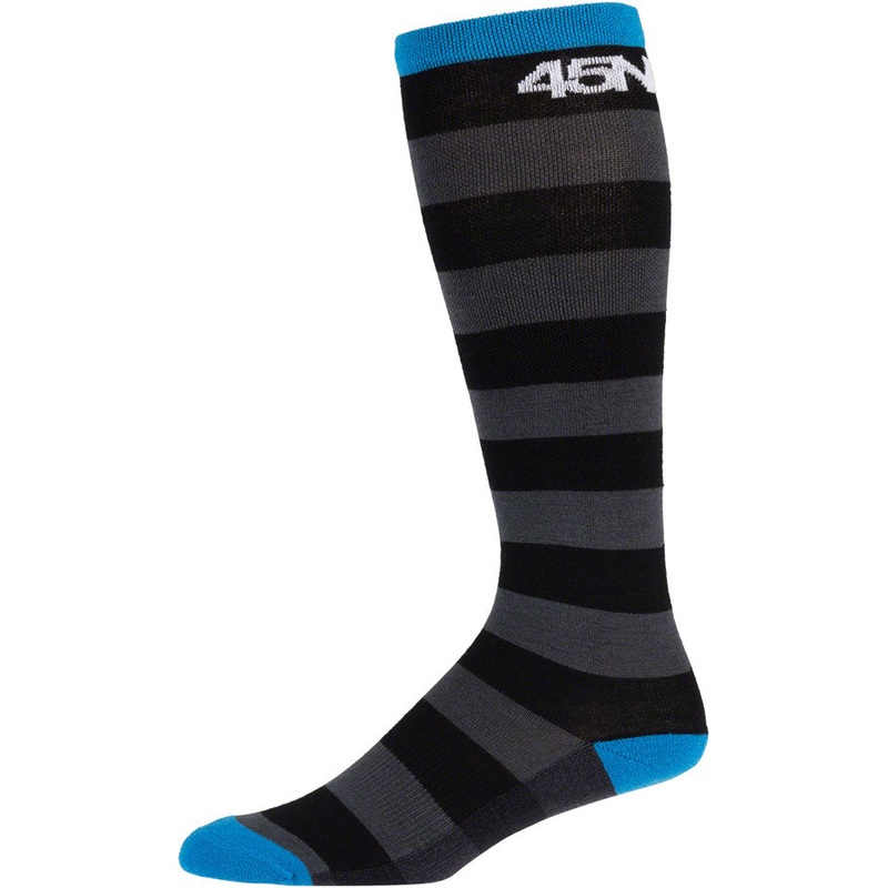 45NRTH Stripe Midweight Knee Wool Sock – Black Small