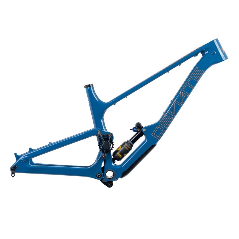 Deviate Cycles Highlander 2 Frame With Ohlins TTX2 Air Shock, Atlantic Blue