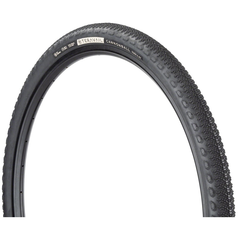 Teravail Cannonball Tire – 700 x 47 Tubeless Folding Black Durable