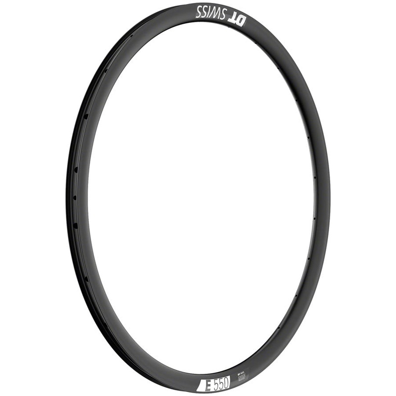 DT Swiss E 550 Aero-Optimized Disc Road Bike Rim  700c, Alloy, Tubeless-Ready, 22/32H, High-Performance Long-Distance Wheelset