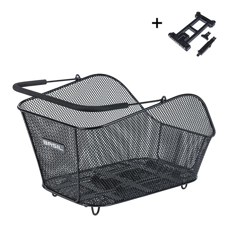 Basil Icon M MIK Rear Basket – Black