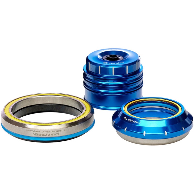 Cane Creek 110 30th Anniversary Headset – IS42/28.6/H9 Upper | IS52/40 Lower Tapered Hellbender Ceramic Bearings Blue