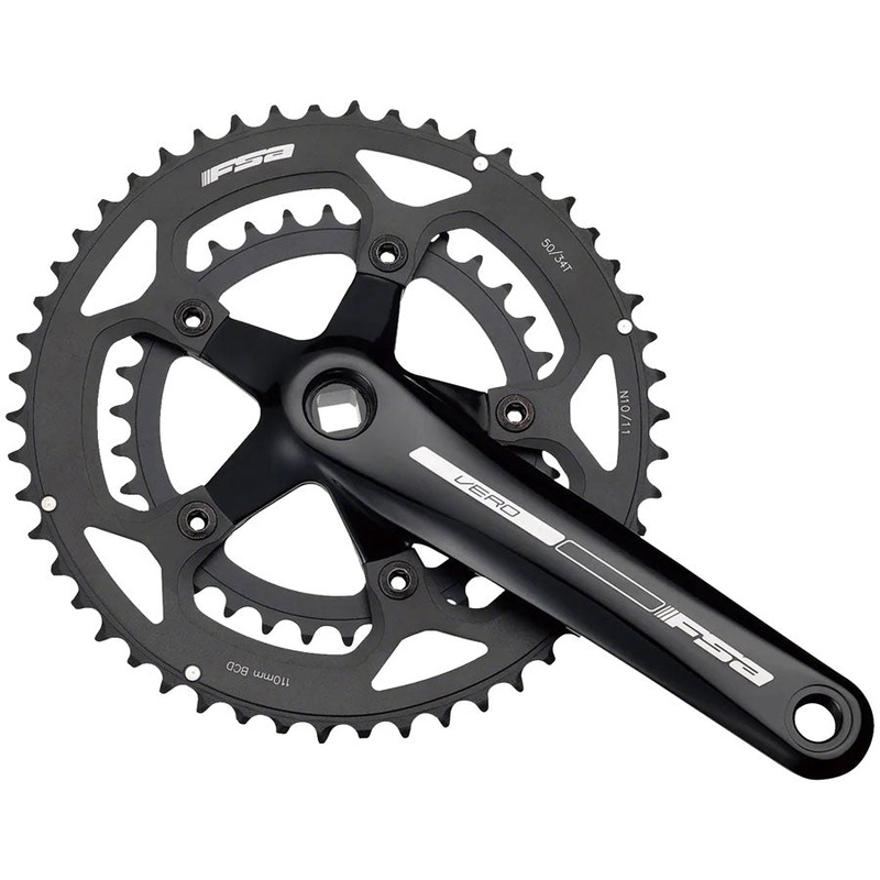 FSA Vero Double Crankset Speed: 10/11 BCD: 110 34/50 Square 170mm Black
