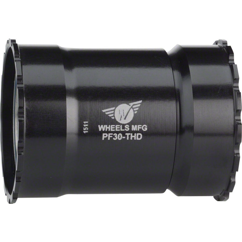 Wheels Manufacturing PressFit 30 Bottom Bracket ABEC-3 Bearings: Threaded, Black