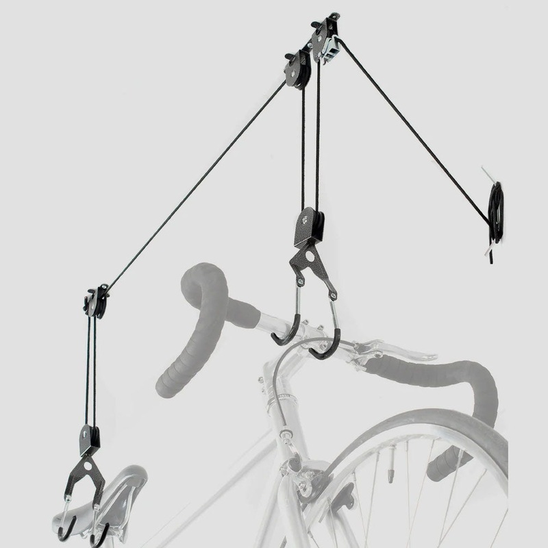 Delta Deluxe Ceiling Hoist Bike Storage Rack  –  1-Bike Utility Straps Included