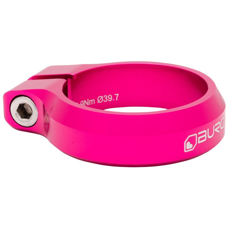 Burgtec Seat Clamp – 39.7mm Diameter – Toxic Barbie Pink