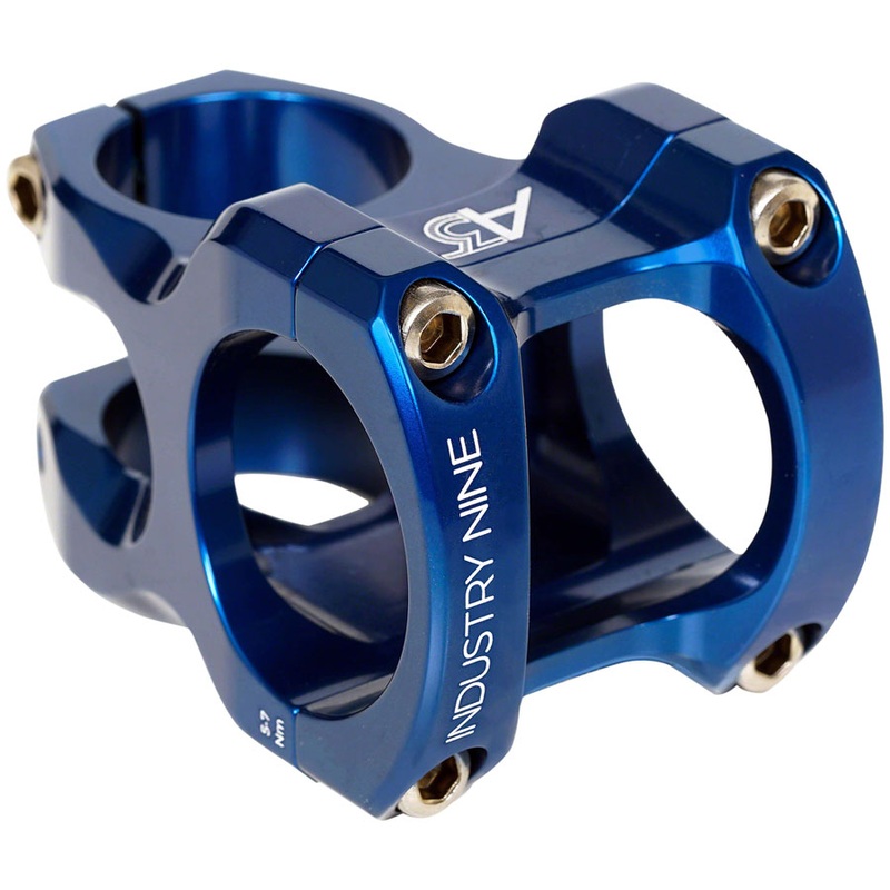Industry Nine A35 Stem – 50mm, 35mm Clamp, +/-6, 1 1/8″, Aluminum, Blue