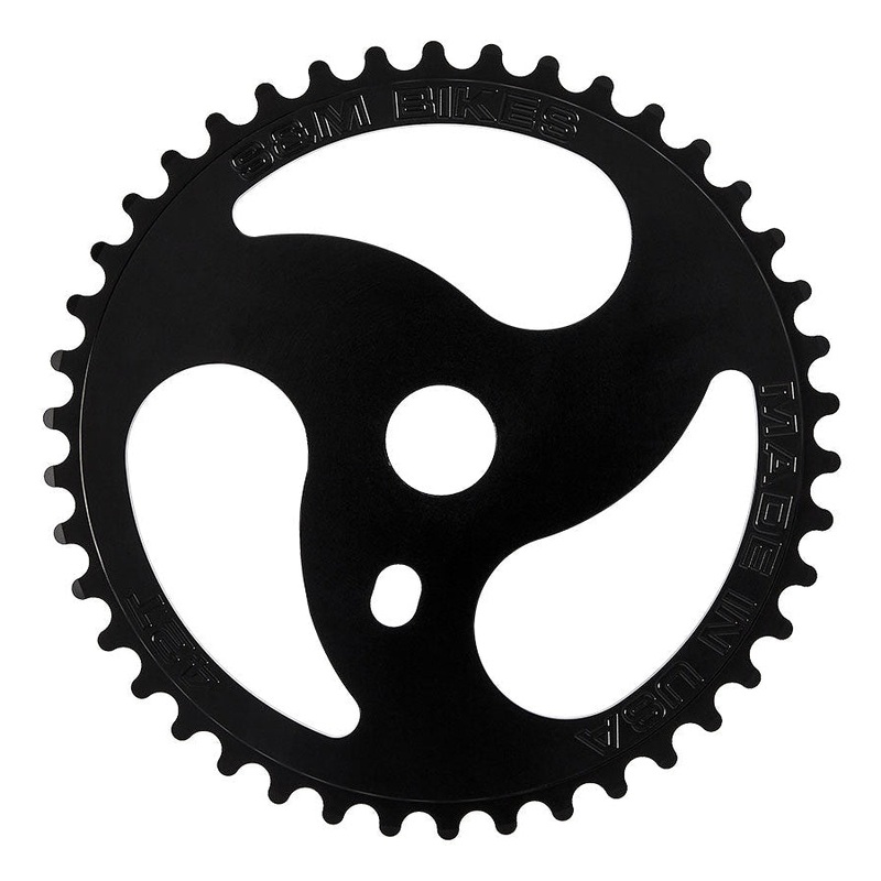 S&M 33t Chain Saw Aluminum BMX Sprocket – Black – USA Made