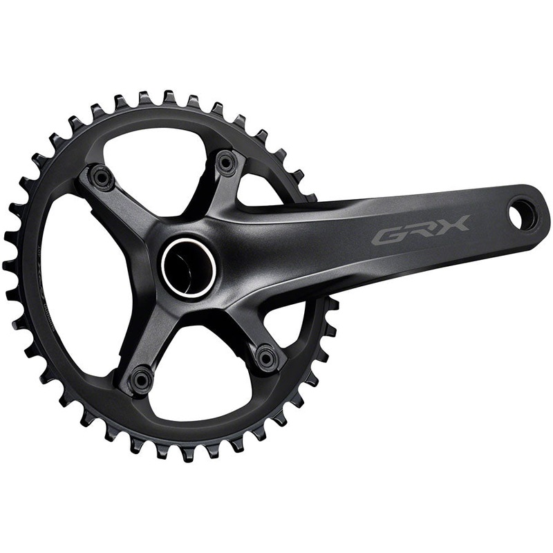 Shimano GRX FC-RX600-1 Crankset – 172.5mm, 11-Speed, 40t, 110 BCD, Hollowtech II Spindle Interface, Black