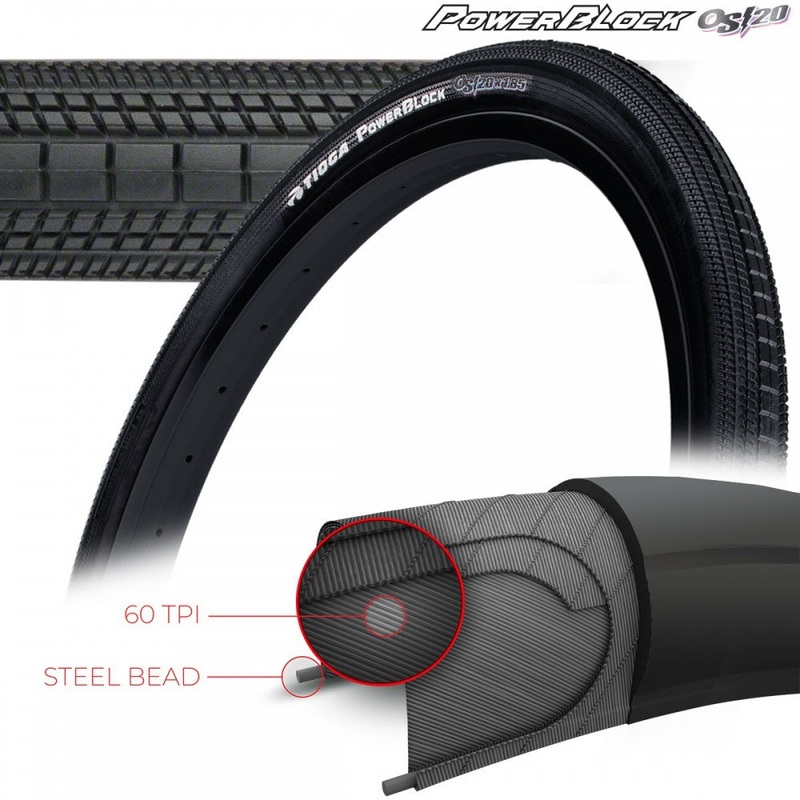 Tioga Powerblock Tires – OS20 – Wire Bead