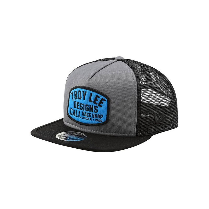 Troy Lee Designs Blockworks Snapback Hat-Storm Gray/Blue