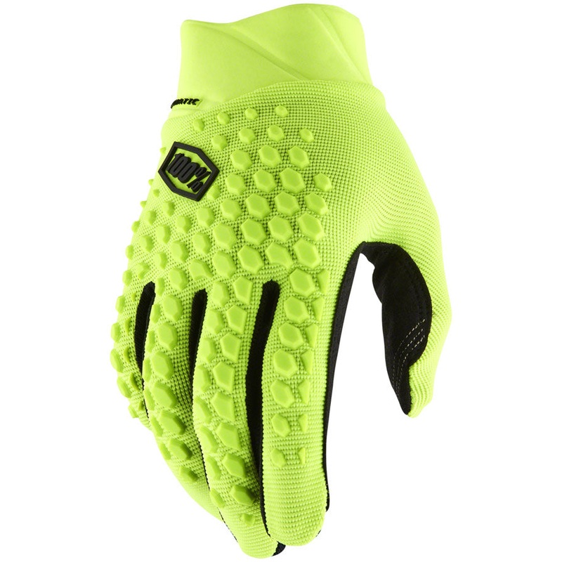100% Geomatic Gloves – Flourescent Yellow, Full Finger, Men’s, Large