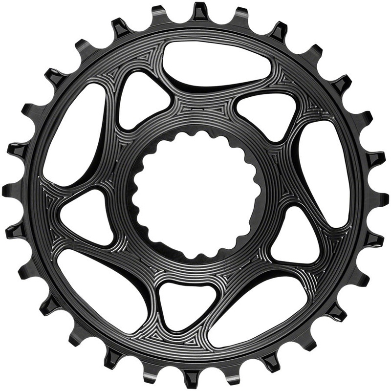 absoluteBLACK Round Narrow-Wide Direct Mount Chainring – 28t Cannondale Hollowgram Direct Mount 4mm Offset BLK
