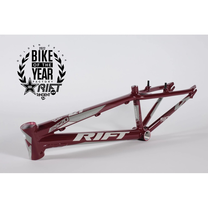RIFT ES20D Frame – Maroon w/ White Decals