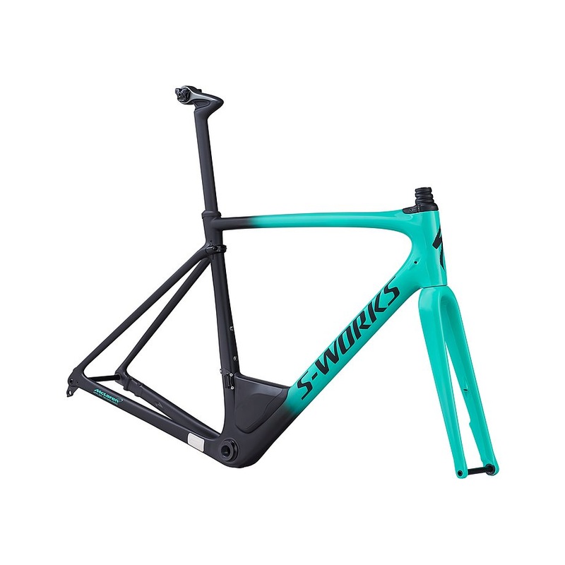Specialized roubaix S-Works frmset gloss acid mint/satin black fade/clean 54