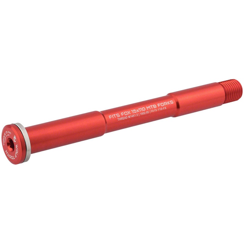 Wolf Tooth Front Thru Axle – FOX 15 x 110mm Red