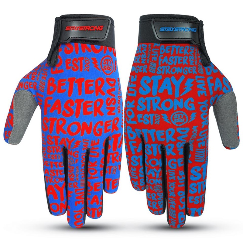 Stay Strong Sketch Gloves – Red/Blue