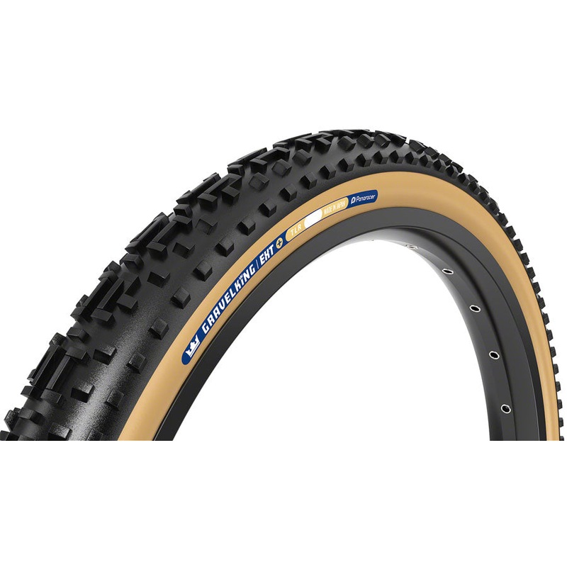 Panaracer GravelKing EXT Plus Tire – 700 x 38, Tubeless, Folding, Black/Brown RF738-GKEXT-P-D2