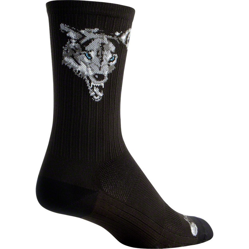 SockGuy SGX Wolf Socks – 6″, Black, Large/X-Large