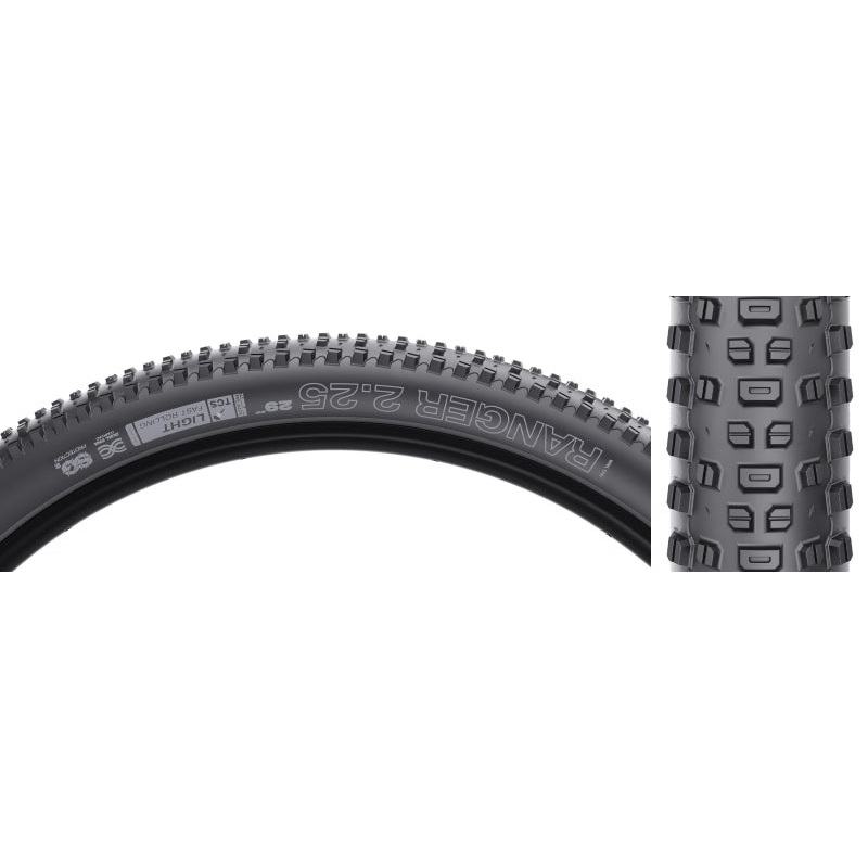 WTB Ranger Tire – 29 x 2.25 TCS Tubeless Folding BLK Light/Fast Rolling Dual DNA SG2