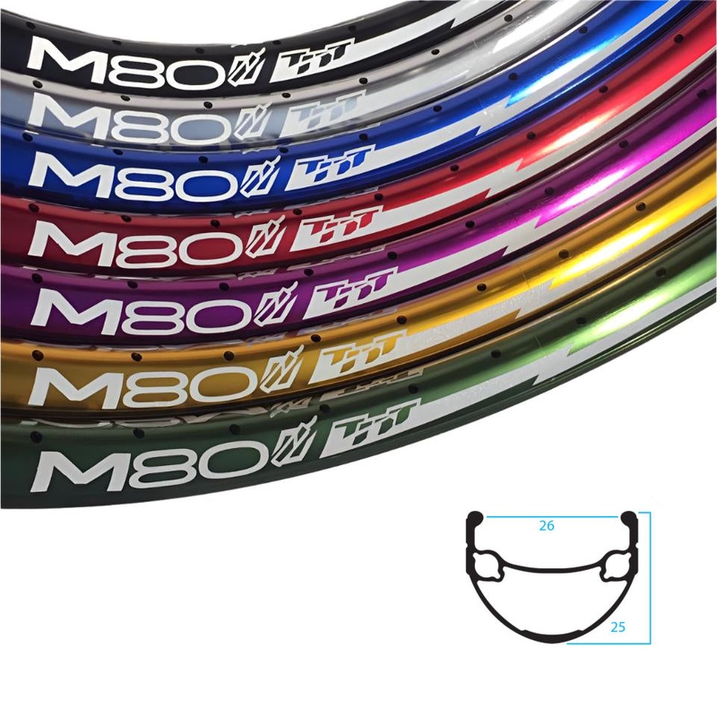 24″ (507mm) TNT M80 Double Wall Rim – 36H – Blue Anodized