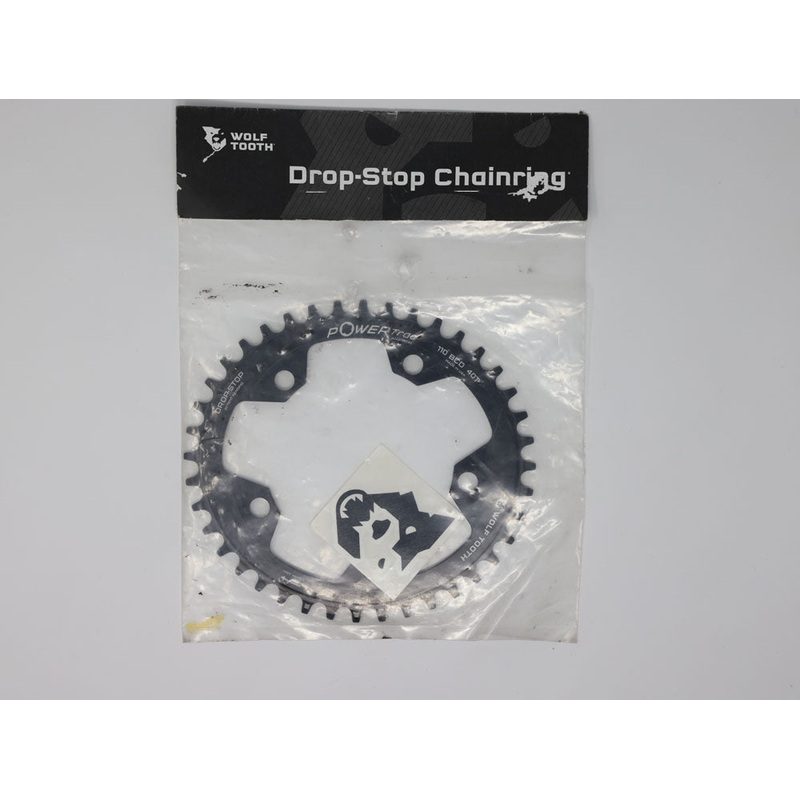 Wolf Tooth Elliptical 110 BCD Chainring – 40t 110 BCD 5-Bolt Drop-Stop Black