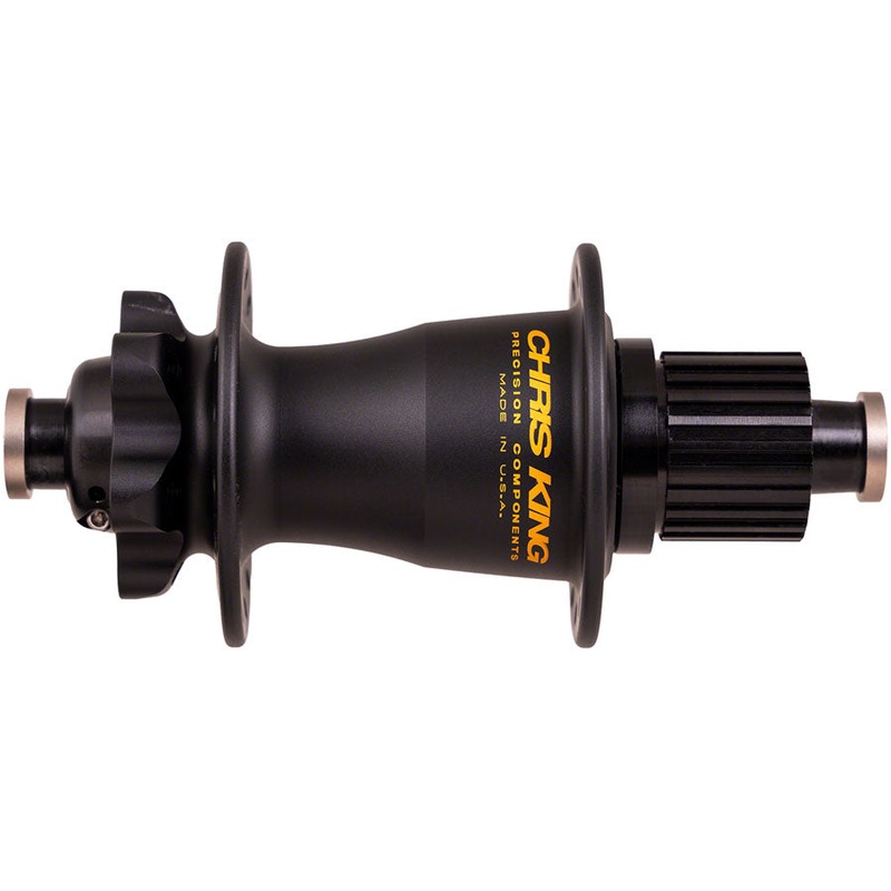 Chris King Boost Rear Hub – 12 x 148mm, 6-Bolt, MicroSpline, Matte Black/Gold, 32H