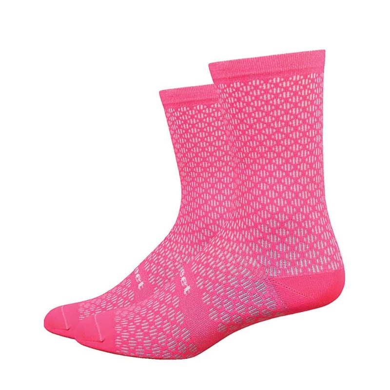 DeFeet Evo 6″ Mont Ventoux Socks Flamingo Pink XL