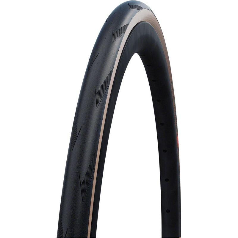Schwalbe Pro One Tire – 700 x 28 Tubeless Folding Black/Transparent Evolution Super Race Addix Race V-Guard