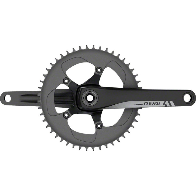 SRAM Rival 1 Crankset – 172.5mm, 10/11-Speed, 42t, 110 BCD, BB30/PF30 Spindle Interface, Black