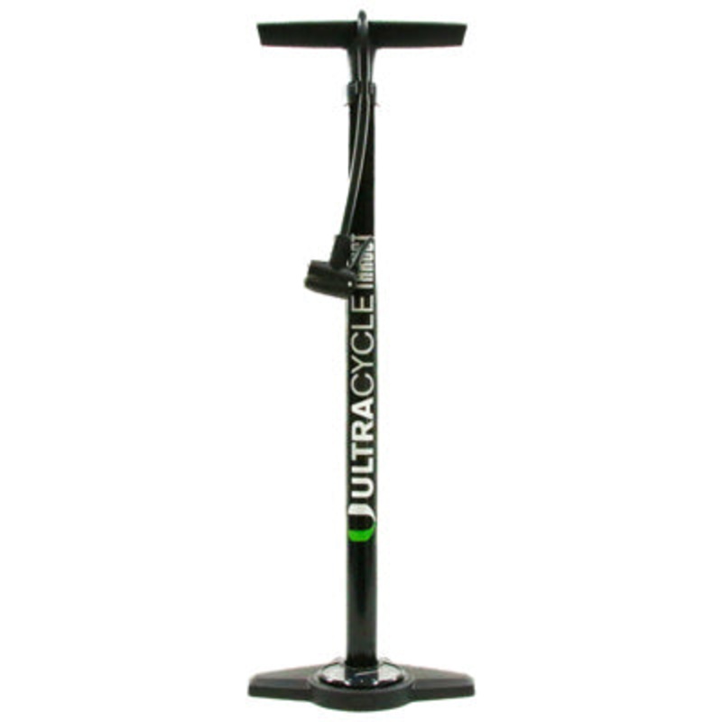Uc Steel Floorpump,W/Gauge ‘Thrust’ Max 160Psi,Black Thrust Ultracycle Pumps