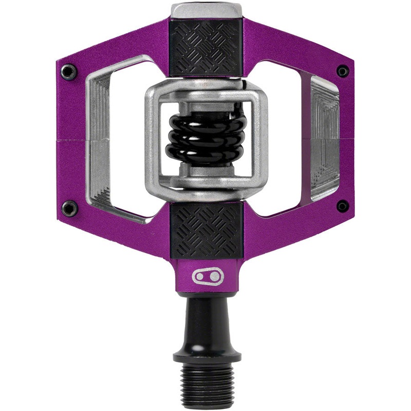 Crankbrothers Mallet Trail Pedals – Dual Sided Clipless with Platform, Aluminum, 9/16″, Purple