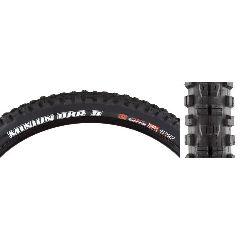 Maxxis Minion DHR II Tire – 29 x 2.6 Tubeless Folding BLK 3C MaxxTerra EXO+