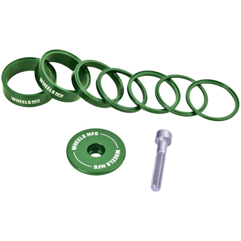 Wheels Manufacturing Essential StackRight Headset Spacer Kit – Green