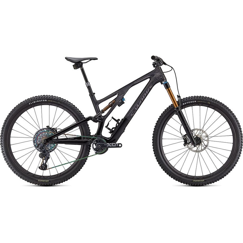 2021 Specialized Stumpjumper evo S-Works bike gloss carbon / black / brushed black chrome s4