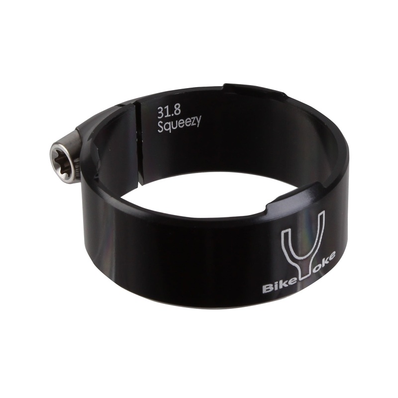 Bike Yoke Squeezy Clamp Range  Titanium, Collar-less Design, Load-Optimized Seatpost Clamps for Dropper Posts & Bike Frame Compatibility