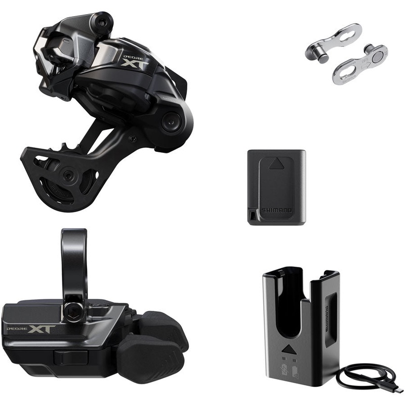 Shimano Deore XT M8250 Di2 Wireless Upgrade Kit – M8250-GS Rear Derailleur M8250-R Shifter Battery Charger Quick Link