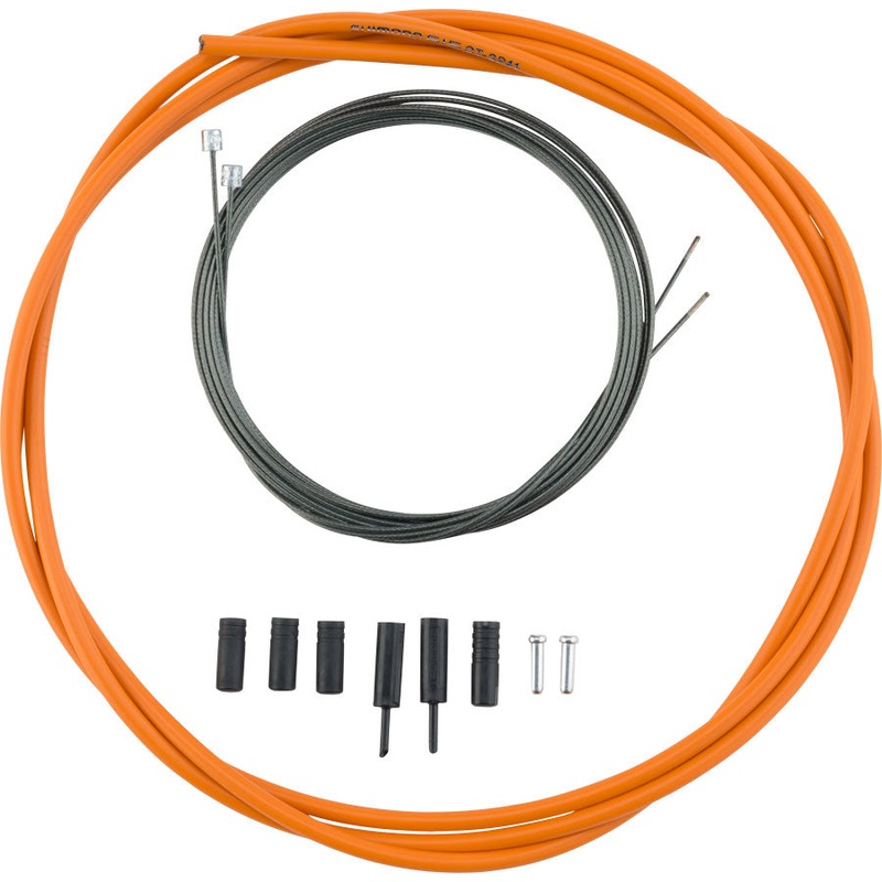Shimano Road Optislick Derailleur Cable and Housing Set, Orange