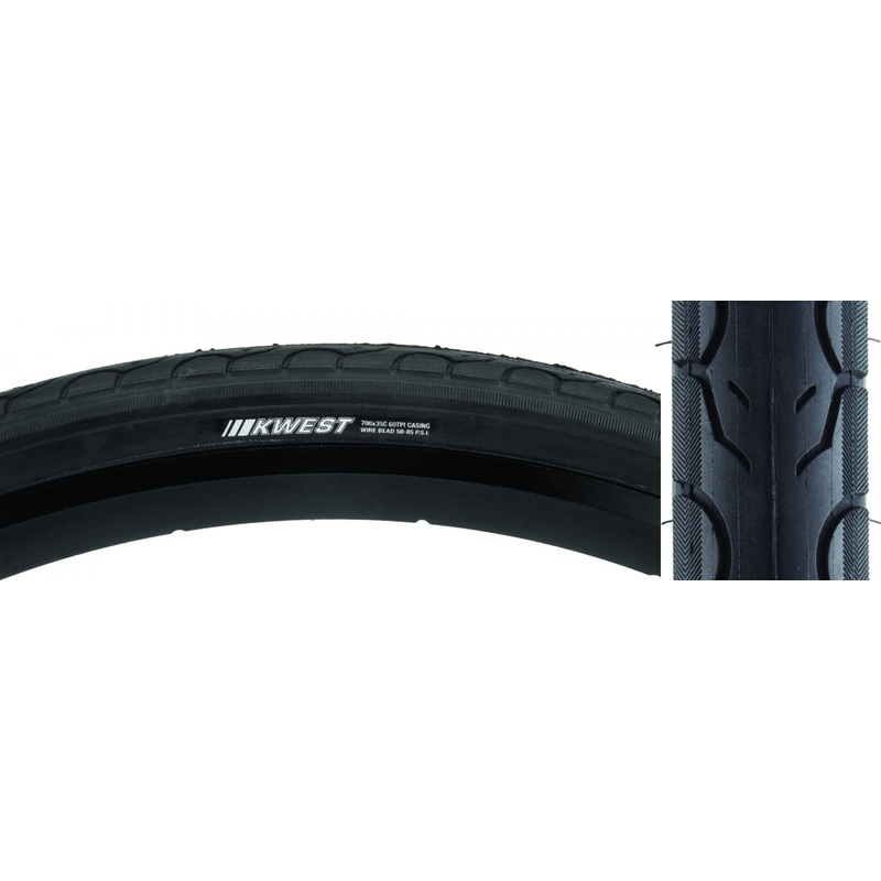 Tire Ken Kwest 700X35 Black/Bk Src/60 Wire 85Psi