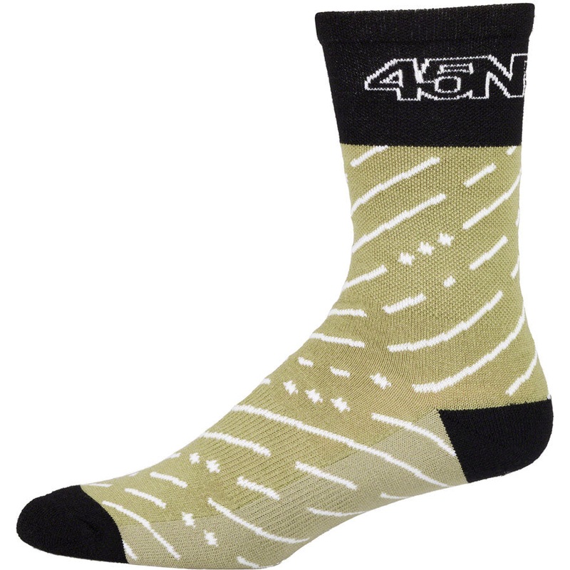 45NRTH Snow Band Midweight Wool Sock – Sage/Rosin Large