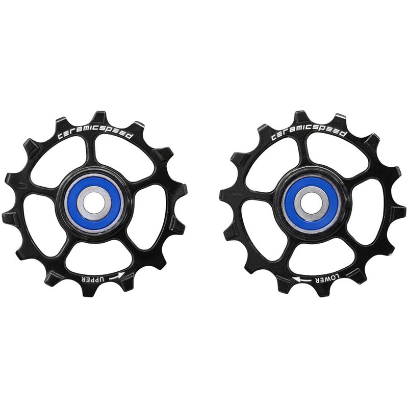 CeramicSpeed Pulley Wheels SRAM Eagle/AXS 1 x 12 Speed – 14 Tooth Coated Races Alloy BLK