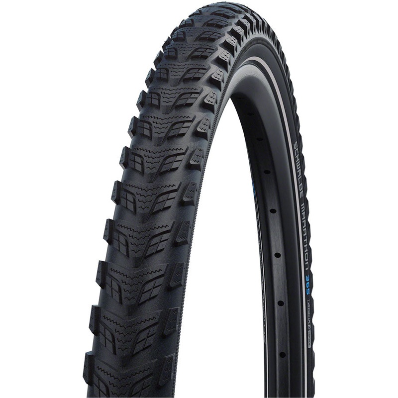 Schwalbe Marathon 365 Tire – 700 x 35 Clincher Wire BLK/Reflective Performance Line GreenGuard Addix 4Season E-50