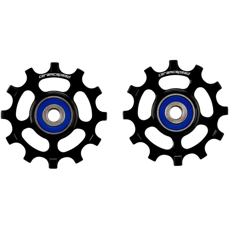 CeramicSpeed Pulley Wheels for Shimano 11-Speed – 12 Tooth Narrow Wide, Alloy, Black