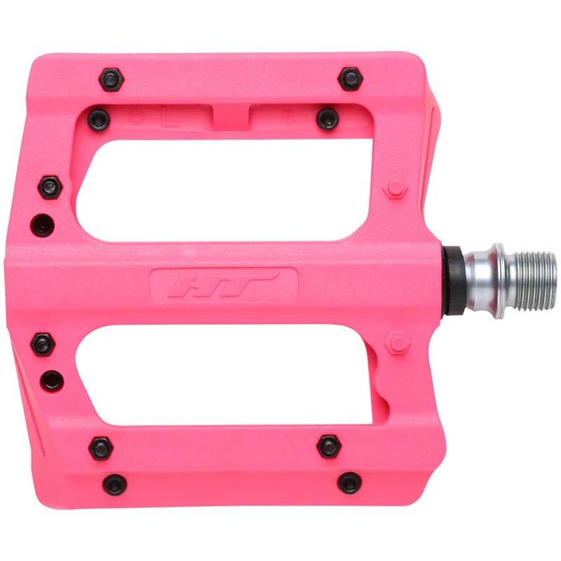 HT Components PA12A Pedals – Platform, Composite, 9/16″, Neon Pink